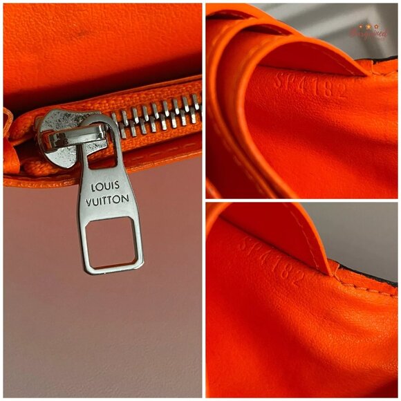 Authentic Louis Vuitton Orange Damier Infini Leather Brazza Bifold Wallet SP4182 - Picture 12 of 13